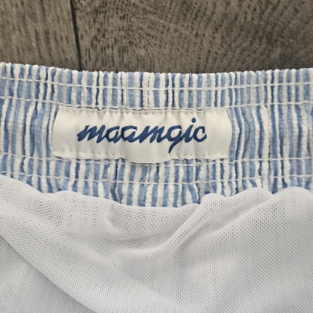 Maamgic Swim Trunks Striped Drawstring Shorts For Men Waist31 - Picture 6 of 9